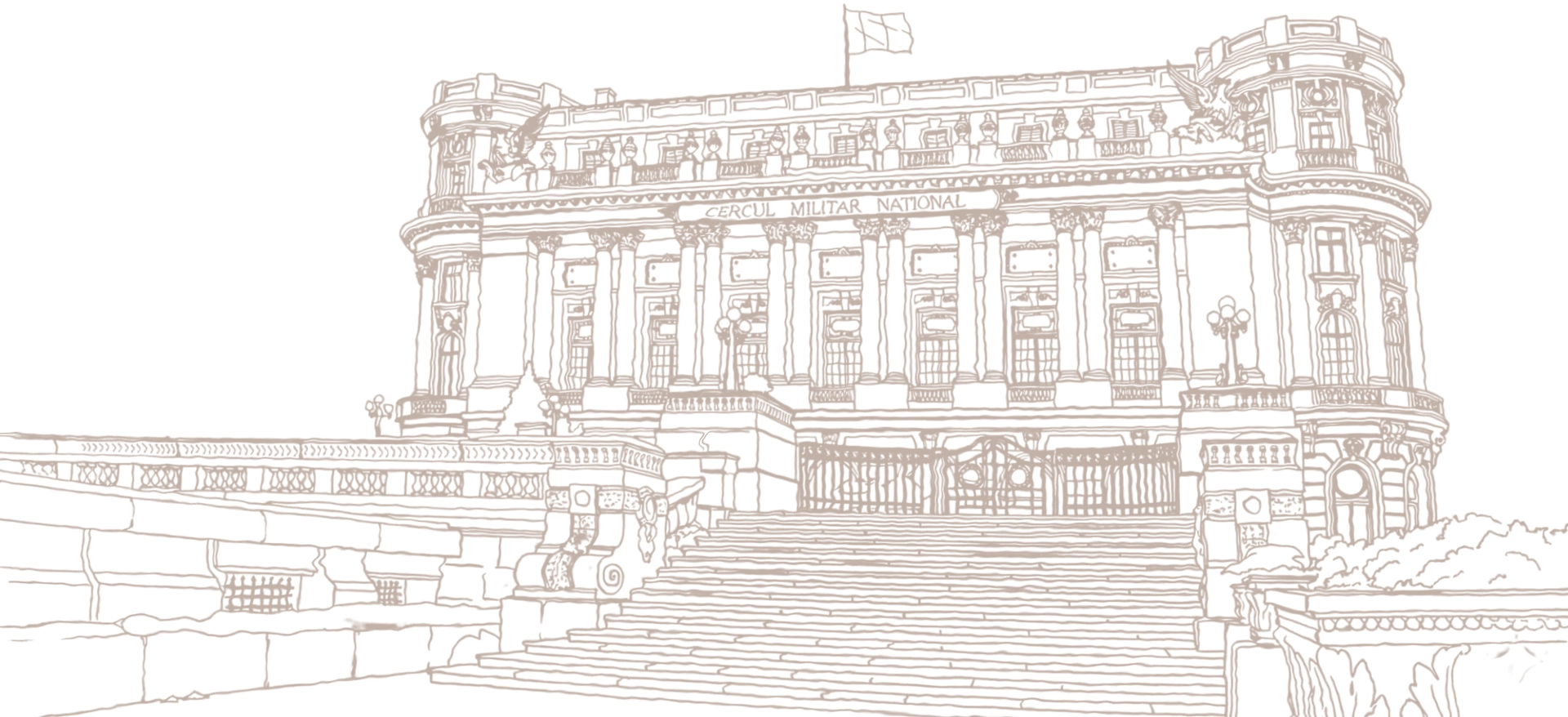 Illustration of the wedding venue, Cercul Militar al Armatei